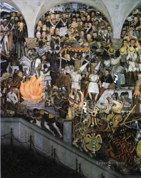 ディエゴ・リベラ Painting - メキシコの歴史 1935 2 ディエゴ・リベラ